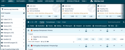 Cold Bet UZ sport garovlari